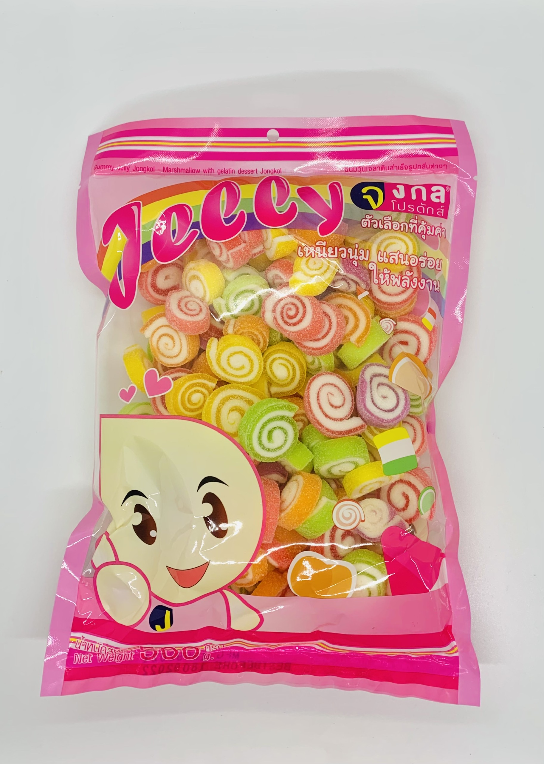 Kẹo dẻo Mashmalow Jongkol 500gr Mini roll